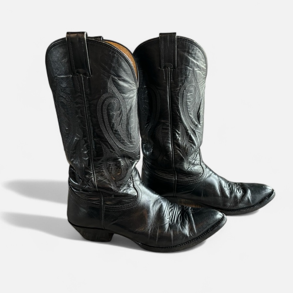 NOCONA | Black Leather Cowboy Boots